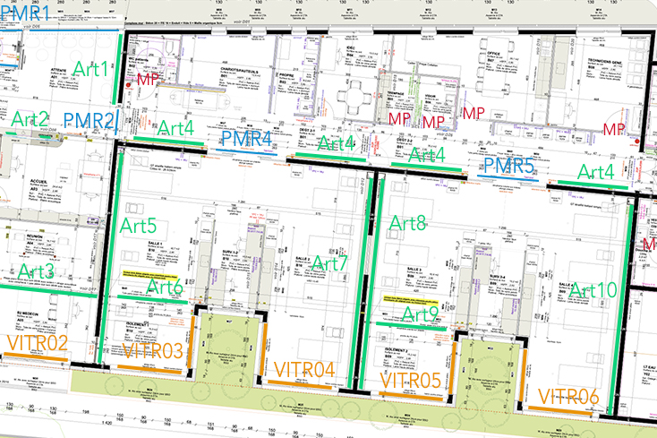 implantation de signalétique plan